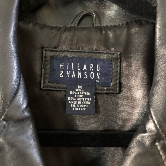 Hillard & Hanson Leather Coat - Picture 3 of 3